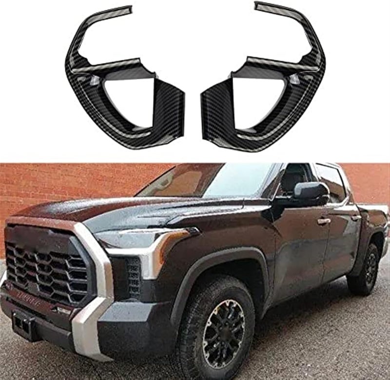 DEMULAX Carbon Fiber Steering Wheel Trim for Toyota Tundra 2022 - Image 3