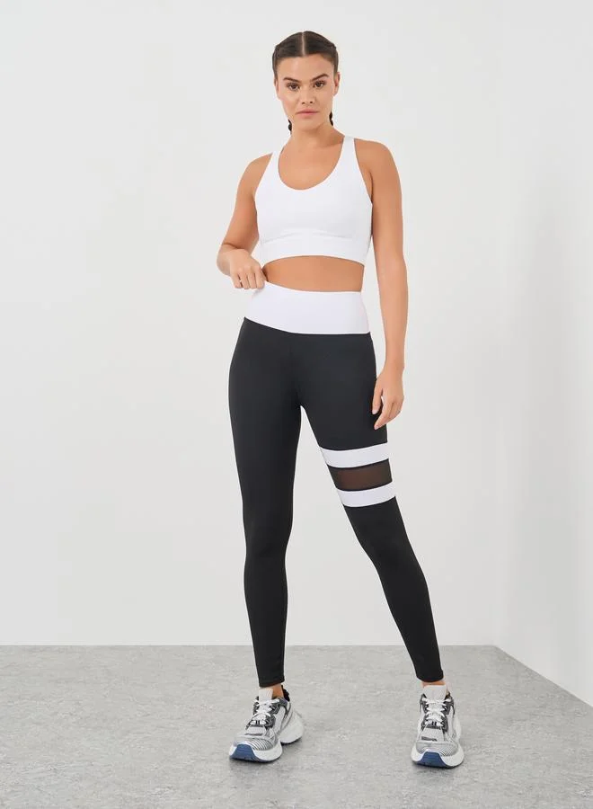 Styli Styli Back Dual String Detail Racerback Low Impact Sports Bra