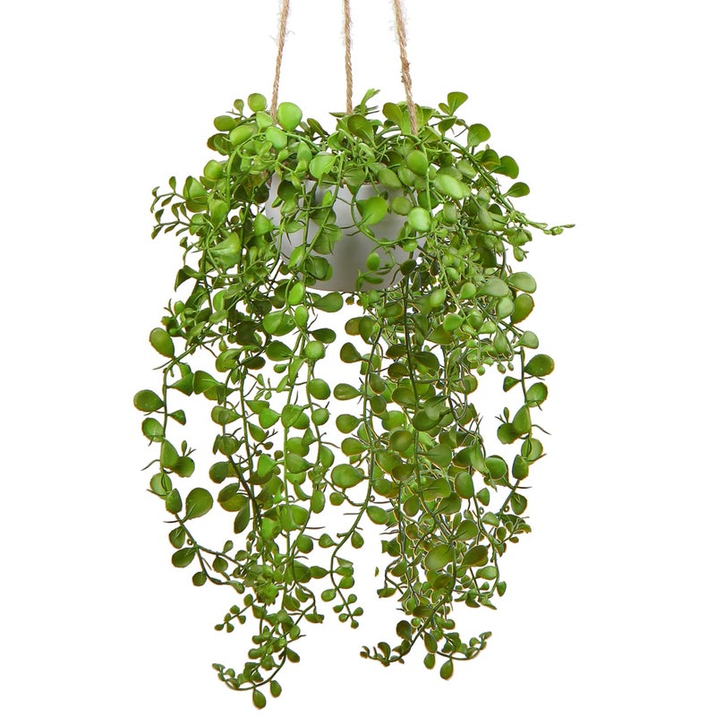Briful 14 Artificial Hanging Plants Hanging Trailing Plants Fake Plants in Pot Decorative Artificial Plants Indoor for Home Kitchen Bedroom Wall Decoration