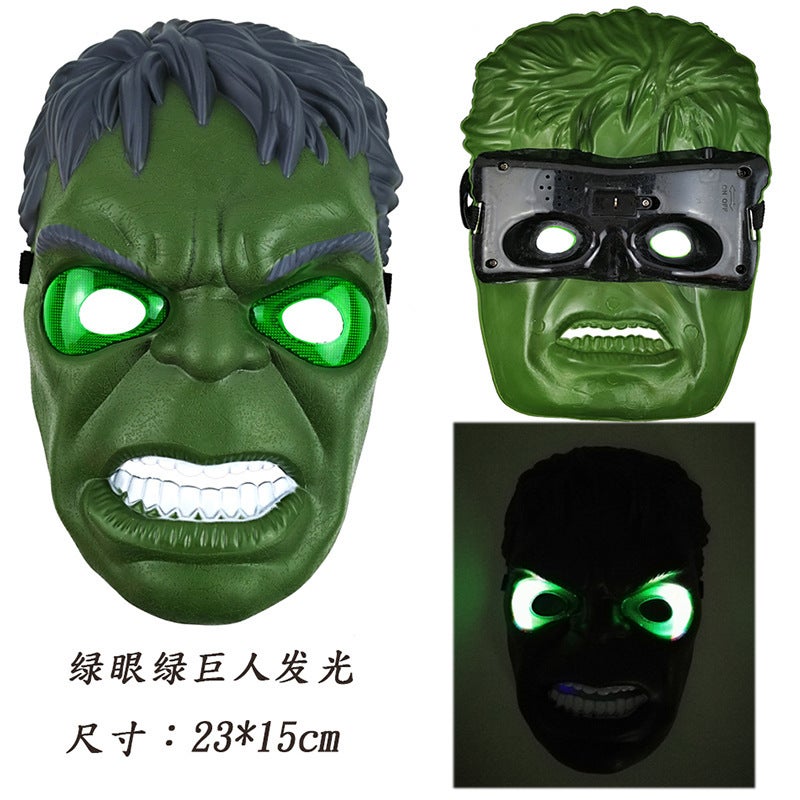 Hulk Clothes Cloak Luminous Mask Gloves Launcher Wrist Belt Performance Halloween cos Hulk Glowing Mask