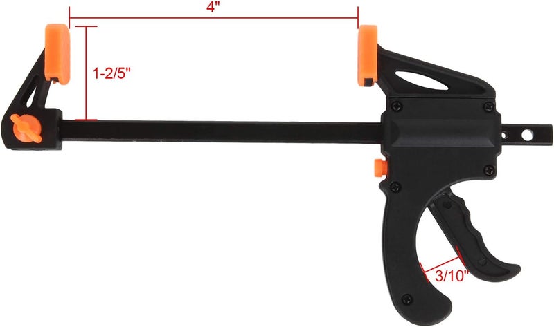 SENENQU 8 Pack 4 Inch Wood Clamps Grip Clamps OneHand ClampSpreader 4 Wood Clamps Wood Working Tools - Image 2