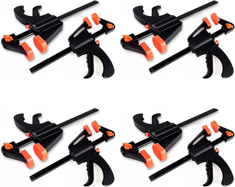 SENENQU 8 Pack 4 Inch Wood Clamps Grip Clamps OneHand ClampSpreader 4 Wood Clamps Wood Working Tools - Image 1