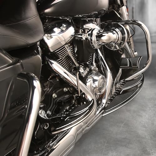 TOPRAMETAL For Harley Floorboards Touring Street Road Glide For Harley Davidson Passenger Floorboards Motorcycle Footboards (Black, Comb sets-08-13 Touring) - Image 2
