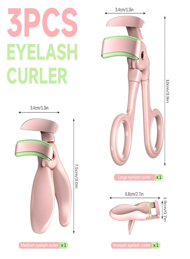 MAYCREATE® 3Pcs Eyelash Curler Set, Quick Eyelashes Curlers for Hard Lashes, Mini Eye Lash Curler Corner Lashes Clamp, Long Lasting, Works on Small Inner and Outer Eyelashes, Lifts & Defines - Image 2