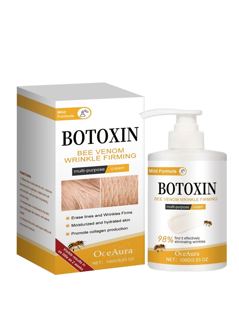  اوساورا 100 جرام كريم إزالة التجاعيد من سم النحل ، كريم الجسم المضاد للتجاعيد من سم النحل ، كريم شد التجاعيد لسم النحل ، مرطب مضاد للشيخوخة ، كريم شد البشرة ، مزيل التجاعيد الفوري ، كريم سم النحل المضاد للشيخوخة - Image 1
