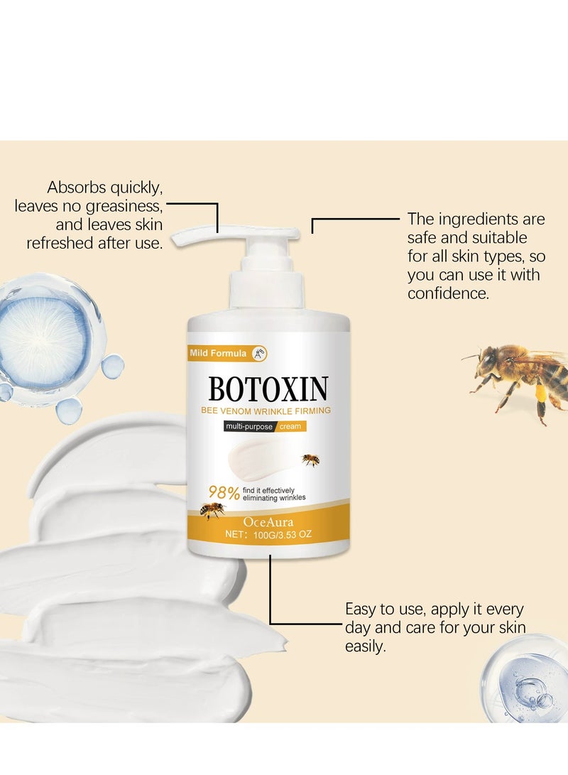  اوساورا 100 جرام كريم إزالة التجاعيد من سم النحل ، كريم الجسم المضاد للتجاعيد من سم النحل ، كريم شد التجاعيد لسم النحل ، مرطب مضاد للشيخوخة ، كريم شد البشرة ، مزيل التجاعيد الفوري ، كريم سم النحل المضاد للشيخوخة - Image 4
