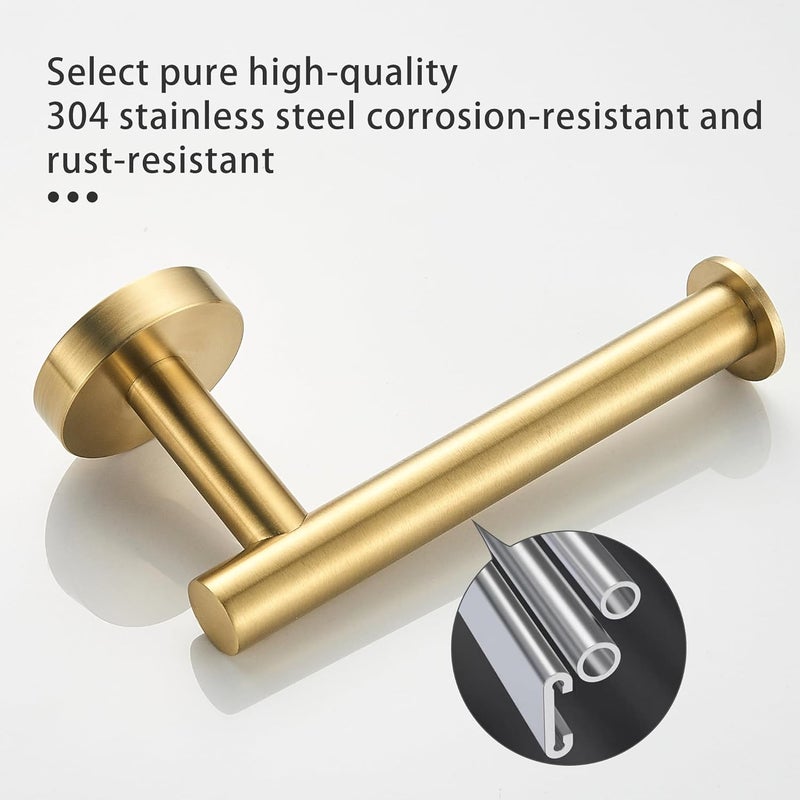 BRIMIX حامل ورق التواليت باللون الذهبي المصقول - Image 2