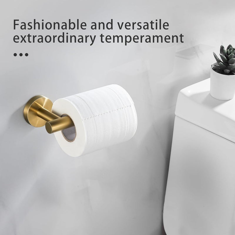 BRIMIX حامل ورق التواليت باللون الذهبي المصقول - Image 5