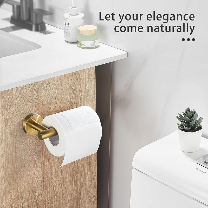 BRIMIX حامل ورق التواليت باللون الذهبي المصقول - Image 4