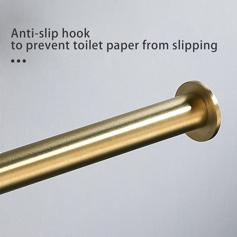 BRIMIX حامل ورق التواليت باللون الذهبي المصقول - Image 3