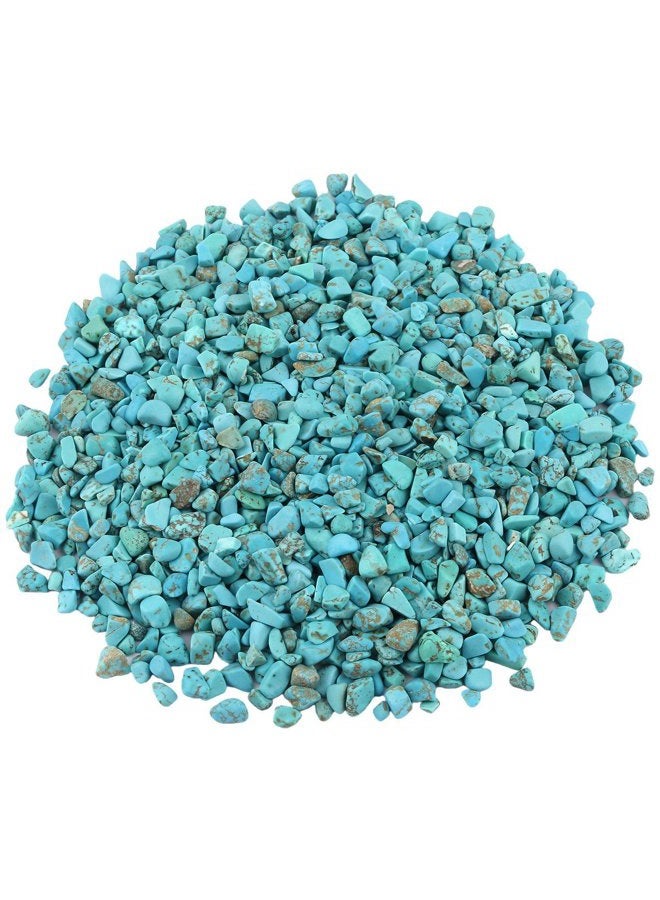 rockcloud (1-howlite Turquoise) - 0.5kg Howlite Turquoise Small Tumbled Chips Crushed Stone Healing Reiki Crystal Jewellery Making Home Decoration - Image 1
