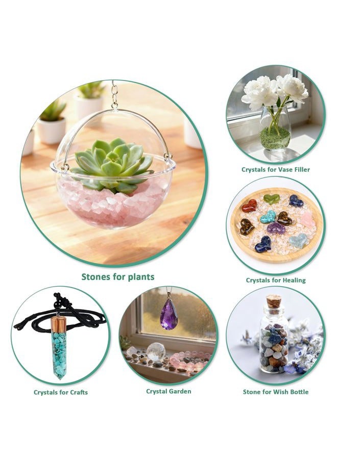 rockcloud (1-howlite Turquoise) - 0.5kg Howlite Turquoise Small Tumbled Chips Crushed Stone Healing Reiki Crystal Jewellery Making Home Decoration - Image 3