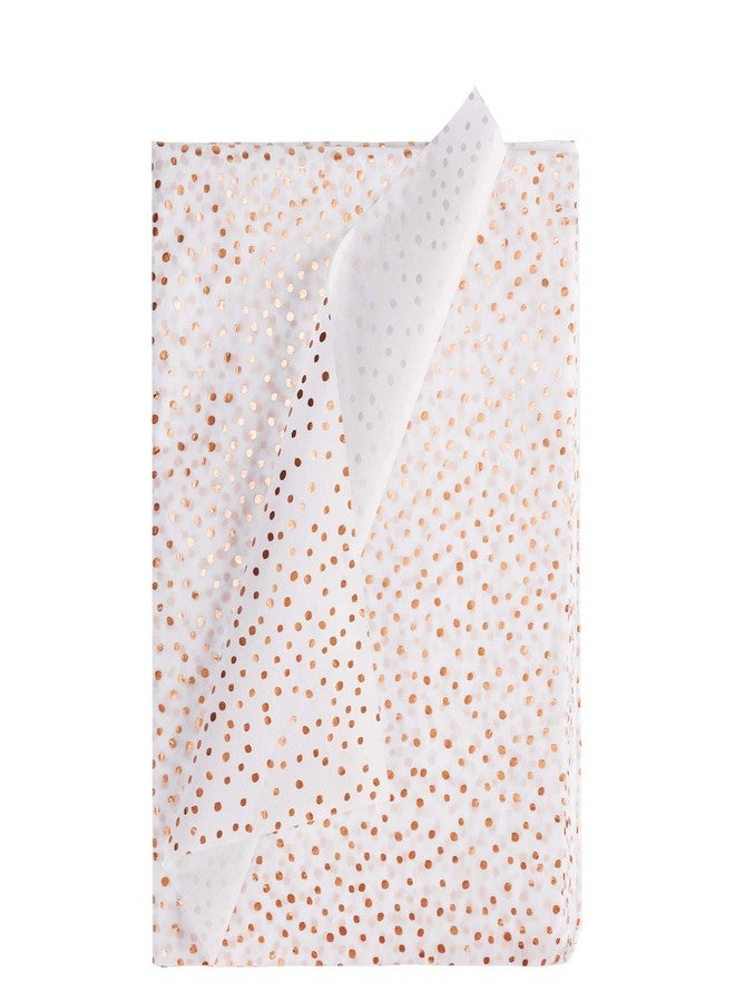 WRAPAHOLIC Wrapping Tissue Paper - 25 Sheets 19.7x27.5 Inch Metallic Rose Gold Dots Tissue Wrap Paper Bulk for Packing, DIY Crafts - Image 3