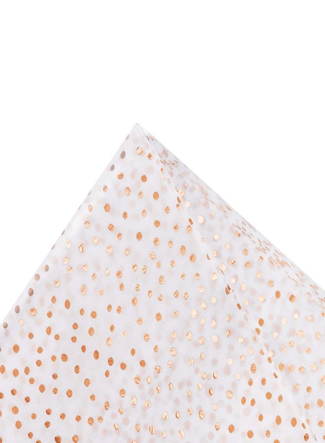 WRAPAHOLIC Wrapping Tissue Paper - 25 Sheets 19.7x27.5 Inch Metallic Rose Gold Dots Tissue Wrap Paper Bulk for Packing, DIY Crafts - Image 2