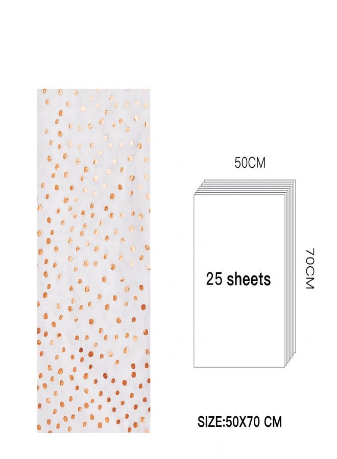 WRAPAHOLIC Wrapping Tissue Paper - 25 Sheets 19.7x27.5 Inch Metallic Rose Gold Dots Tissue Wrap Paper Bulk for Packing, DIY Crafts - Image 4