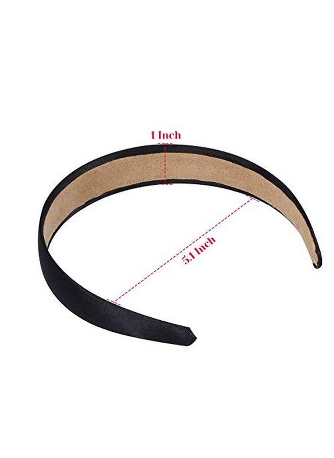 anezus 16 Pcs Headbands 1 Inch Antislip Black Ribbon Hair Bands For Women Girls Diy Craft Hair Accessories  - Image 5