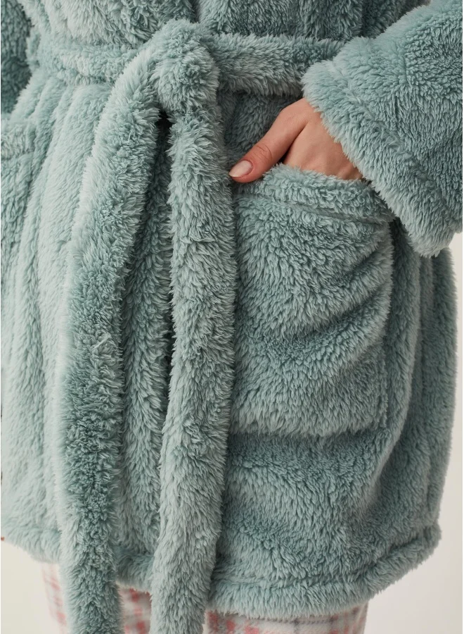 Ovs Short dressing gown with belt