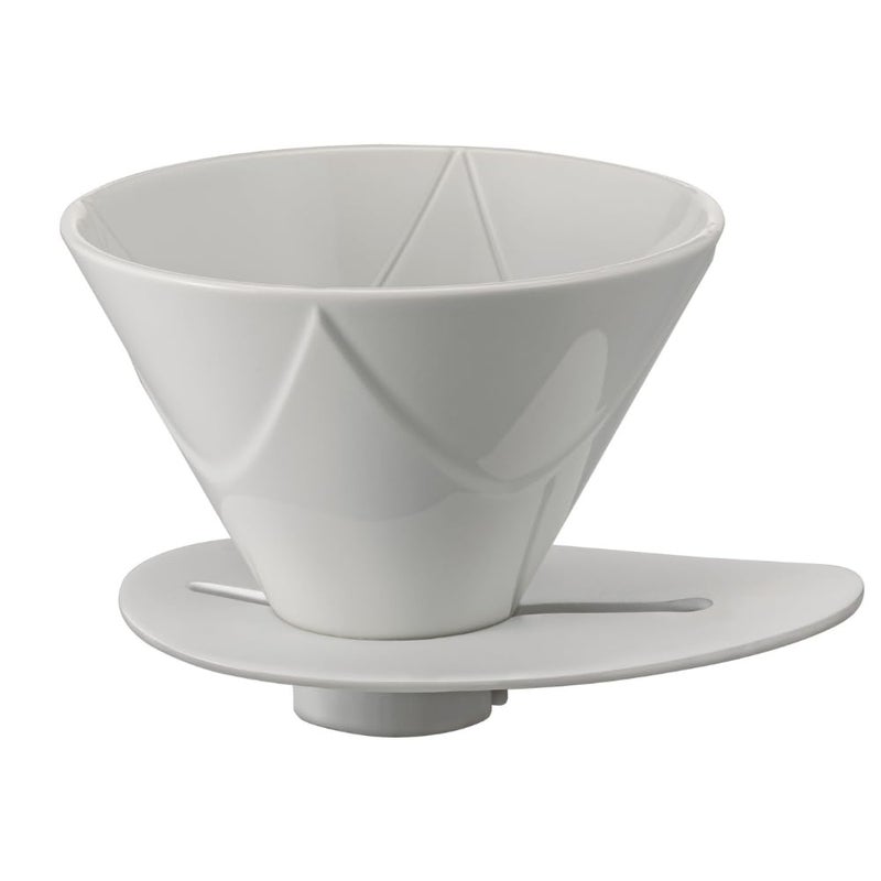 Hario V60 "Mugen" Ceramic Coffee Dripper, Size 02, White - Image 1