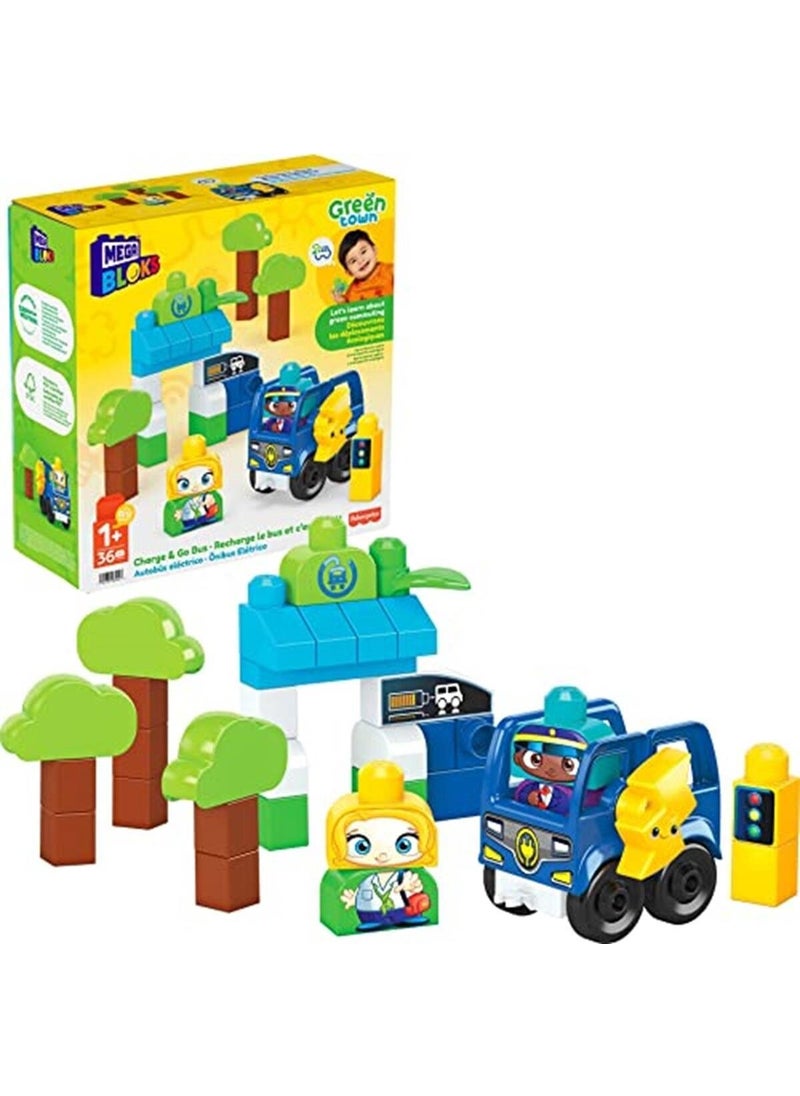 Mega Bloks Eco-Friendly Bus Set, Building Toys for Toddlers  - Image 1