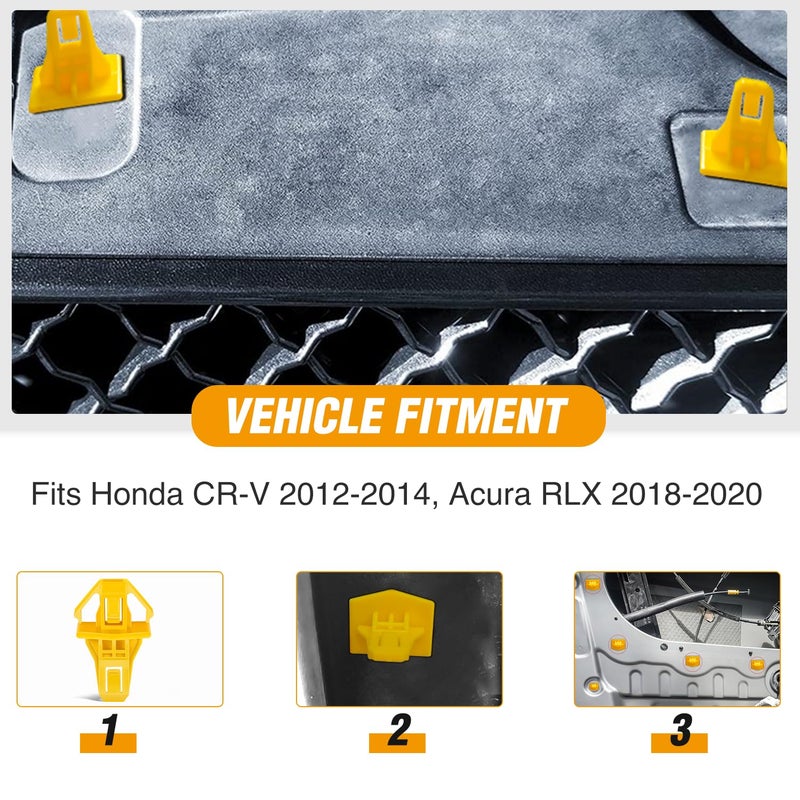GOOACC 50 Pcs Bumper Moulding Fastener Rivet for Honda AcuraOEM Replacement 91578-T0A-003 Radiator Grille Honda CR-V 2012-2014 Acura RLX 2018-2020 - Image 5