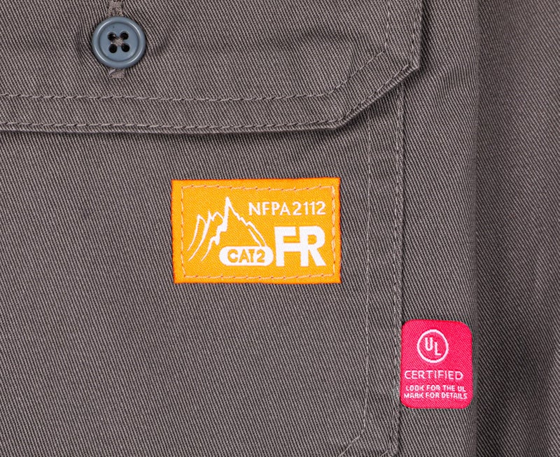 Titicaca FR Shirt Flame Resistant Work Shirt Men's Cotton 7.5oz Gray Welder Shirt - Image 5