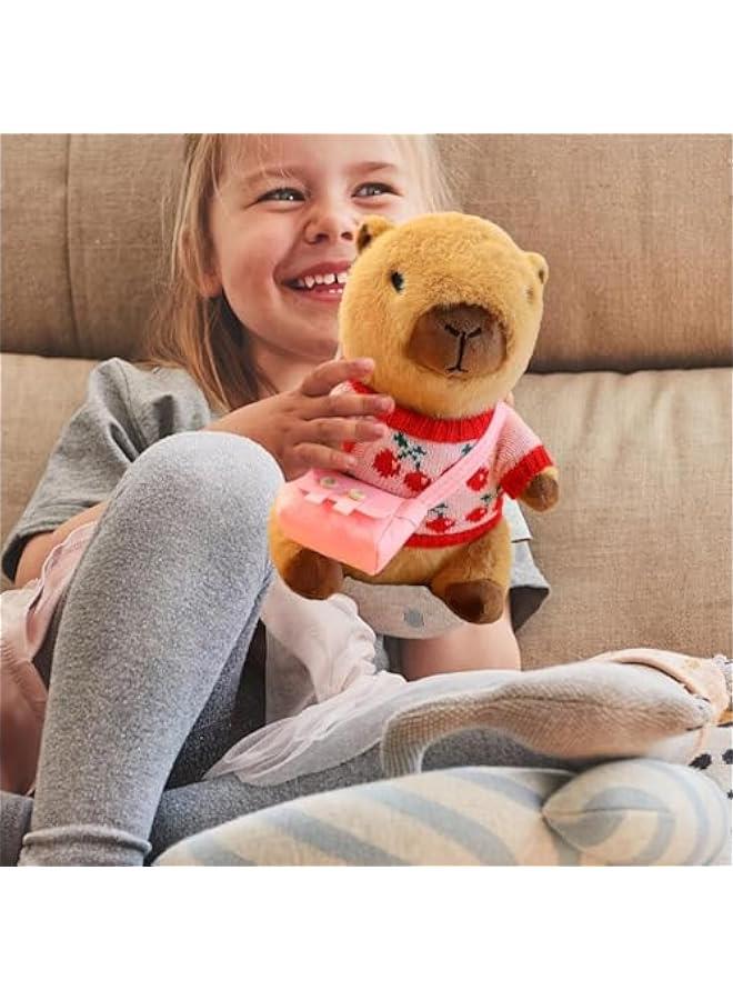 Capybara Plush, Capybara Plush with Clothes & Accessories, Dress Up Capybara Stuffed Animal, Cute Capybara Stuffed Animal with Outfits, Cute Plushies for Girl/Boy Birthday  - Image 2