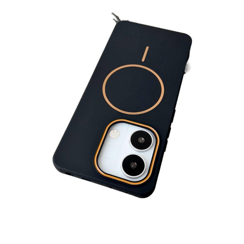 MagSafe TPU Case Protective for Redmi Note 14 Pro with Skin Feel in Black finish for Desk Setup - Image 3