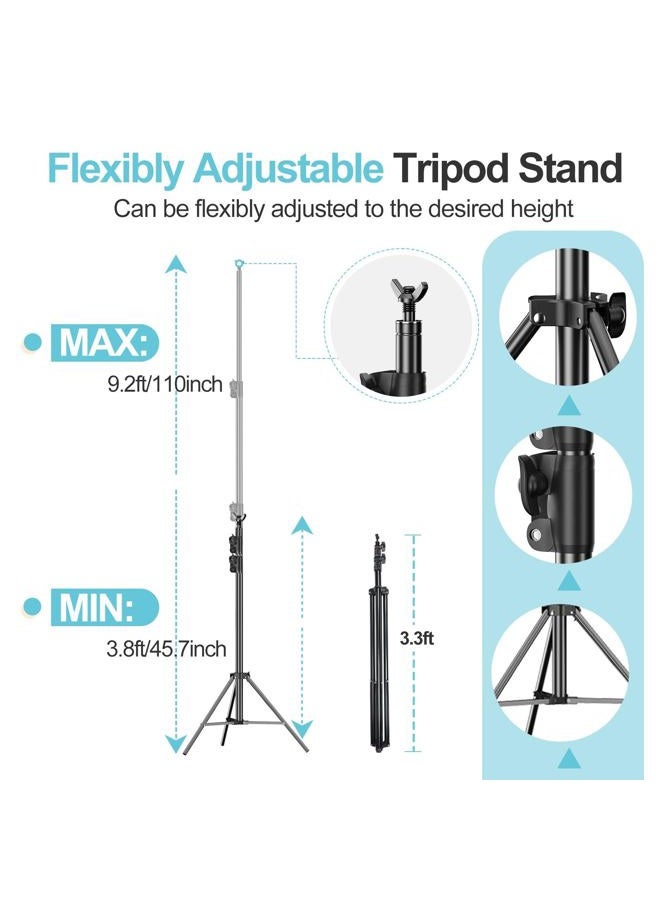 EMART Heavy Duty Background Stand, 9.2 x 10ft Adjustable Backdrop Support System Kit with Carry Bag for Photography - Image 3