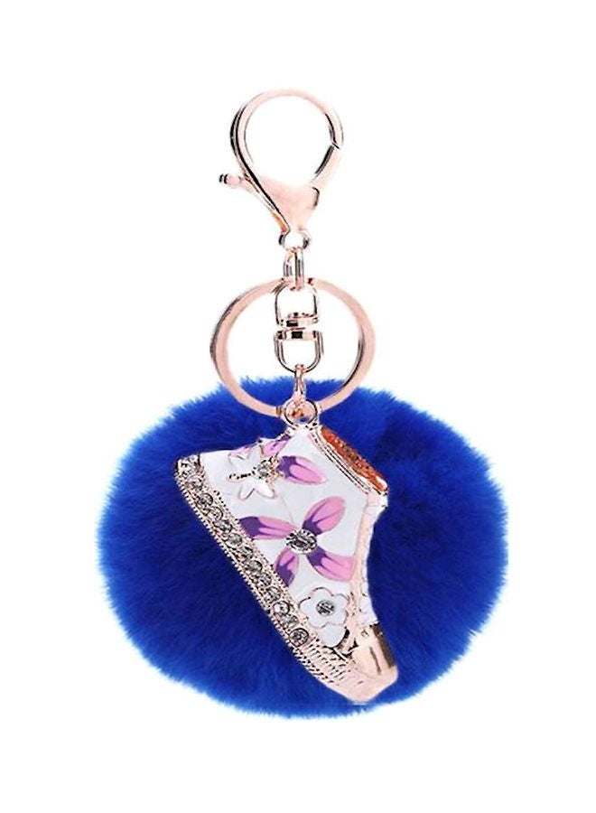 NIBEMINENT Rabbit Fur Ball Alloy Shoe Key Chain