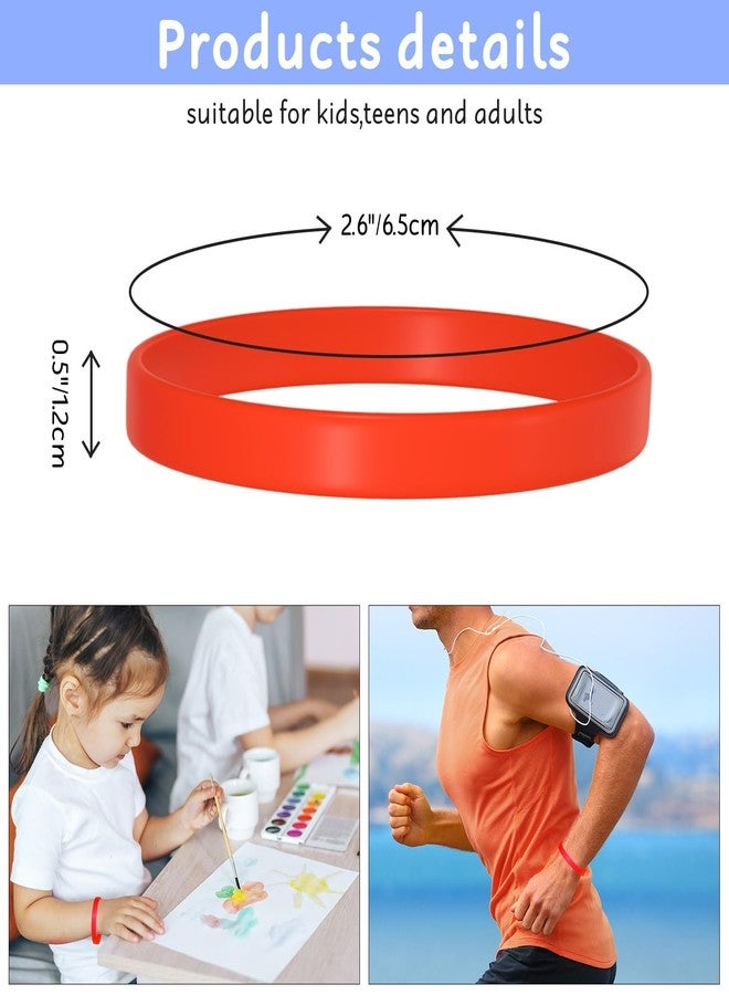 xinxingin 8 Pcs Hand Bands For Men, Rubber Bracelet For Men, Mens Accessories Stylish, Hand Accessories For Men,Sports Activities, Swimming, Outdoor Adventures, Party Favors, Team Identification, Promotional Events, Gift Giving(Red) - Image 2