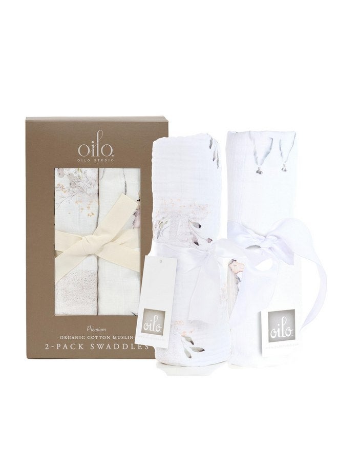 Oilo Studio Muslin Swaddle Blankets Set | Soft Breathable Baby Wraps Muslin Blankets for Newborns | Baby Swaddle Blankets for Baby Gifts & Nursery Decor | Swaddle, Cottontail & Llama Designs | 2 Pack