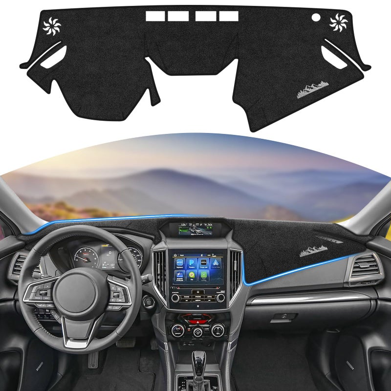 YIZHUOMY Dashboard Cover for Subaru Forester 20192022 2023 2024 Suede Dash Cover Compatible with Forester Sport Interior Dash Mat Protector Decoration Accessories