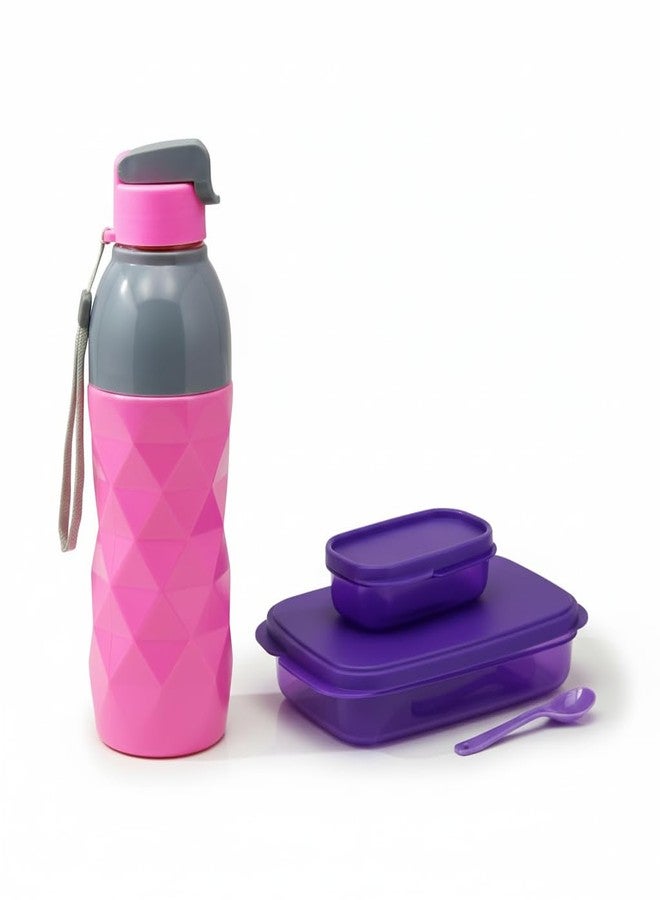 LAZYwindow 2-in-1 Insulated Bottle and Airtight Lunch Box Combo, BPA-Free, Leak-Proof, Daily Meal Set - Image 1