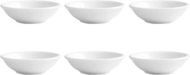 Yeehtech 6pcs Ceramic Seasoning Dishes, Sushi Dipping Bowl, Vinegar Spice Sauce Dishes, Mini Appetizer Plates, Saucer Kitchen Tableware - Image 1