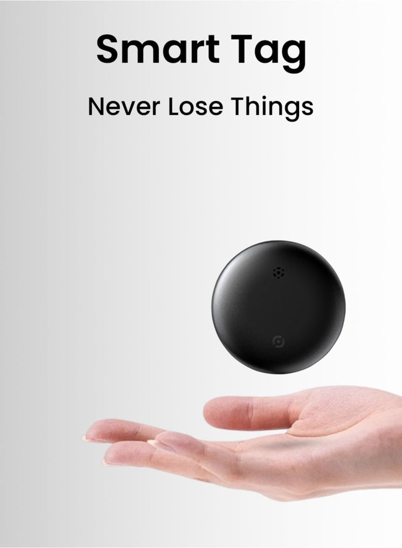 glassology Smart Tag Tracker IP67 Waterproof Replaceable Battery Works with Android SmartThings Black Locate Keys Luggage Backpack Suitcases & More Black - Image 5