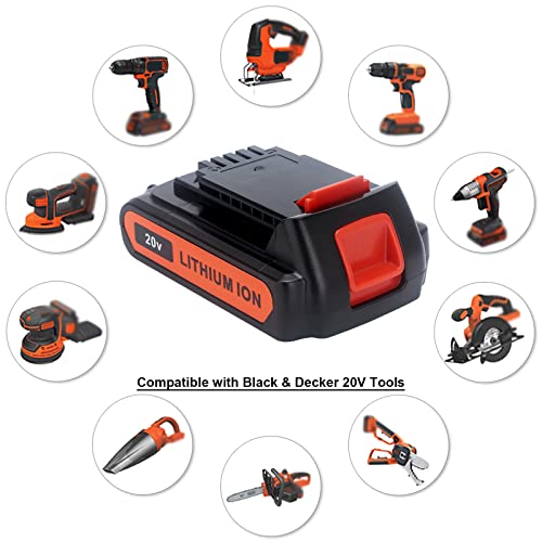 Biswaye LBXR20 20V Lithium Battery Compatible with Black & Decker 20V MAX Lithium Battery LBXR2520 LBXR2020 LBX20 LB2X4020 LB2X3020 and LCC221 LST522 LST201 LST220 LST300 20V Max Tools - Image 2