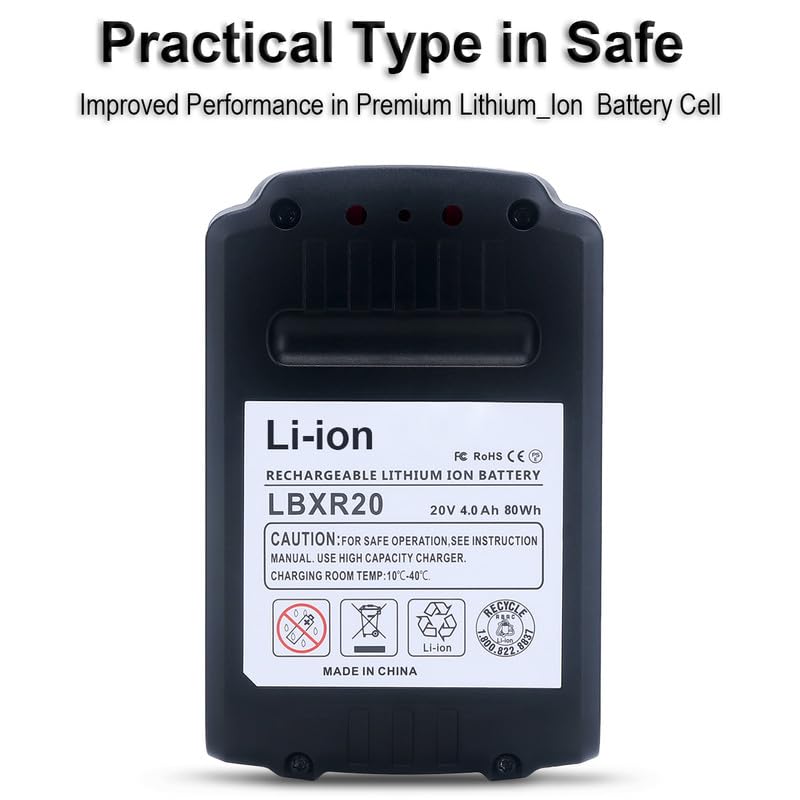 Biswaye LBXR20 20V Lithium Battery Compatible with Black & Decker 20V MAX Lithium Battery LBXR2520 LBXR2020 LBX20 LB2X4020 LB2X3020 and LCC221 LST522 LST201 LST220 LST300 20V Max Tools - Image 5