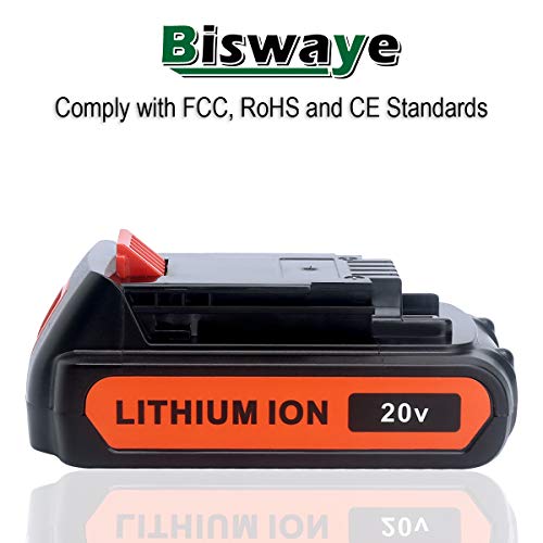 Biswaye LBXR20 20V Lithium Battery Compatible with Black & Decker 20V MAX Lithium Battery LBXR2520 LBXR2020 LBX20 LB2X4020 LB2X3020 and LCC221 LST522 LST201 LST220 LST300 20V Max Tools - Image 4