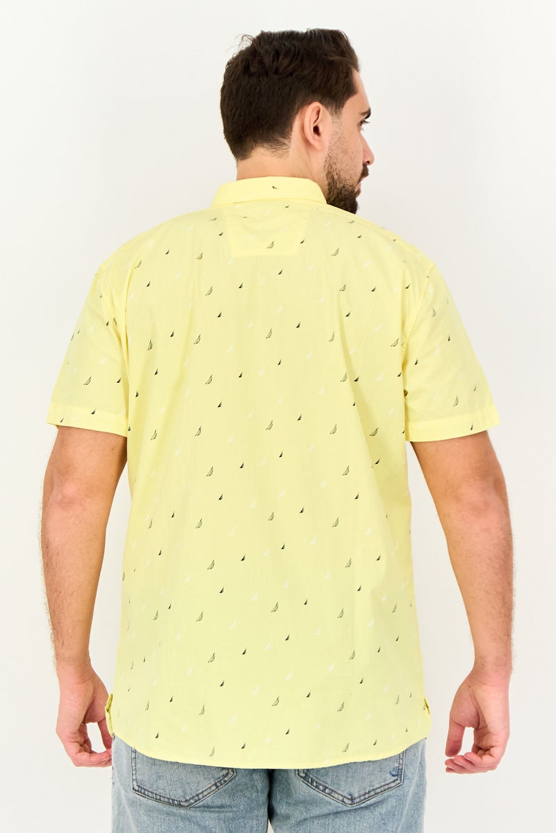 NAUTICA Men Regular Fit Allover Print Short Sleeve Casual Shirt, Multicolor - Image 4