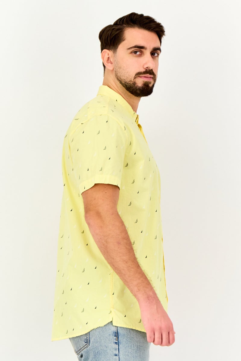 NAUTICA Men Regular Fit Allover Print Short Sleeve Casual Shirt, Multicolor - Image 2