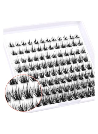 96PCS False Eyelash Extensions Kit, DIY Natural Super Fluffy Lashes with 5 Lengths (8–16mm), Cat Eye False Eyelashes for Daily & Stage Makeup – Reusable Individual Eyelash Extensions with Soft Faux Mink Fibers - view 5