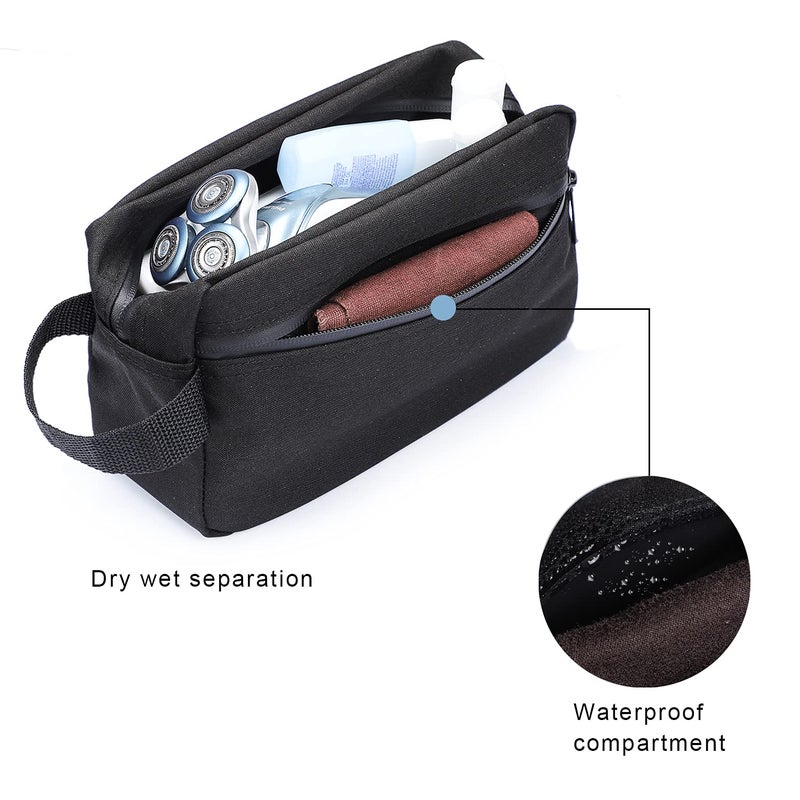 Etercycle Toiletry Bag for Men, Portable Travel Toiletry Organizer Bag,Shaving Bag for Toiletries Accessories (Black) - Image 3