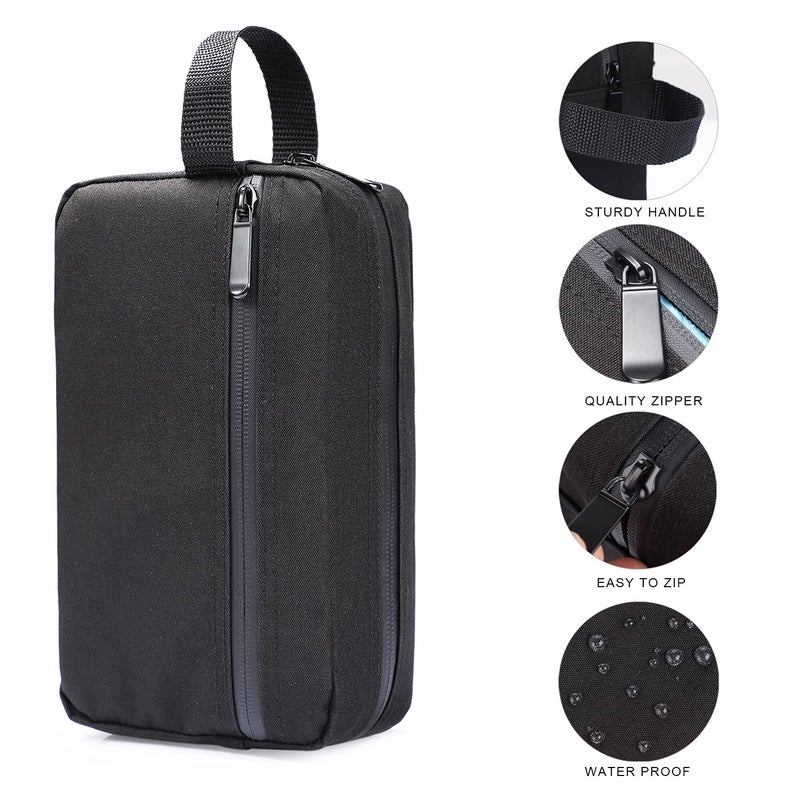 Etercycle Toiletry Bag for Men, Portable Travel Toiletry Organizer Bag,Shaving Bag for Toiletries Accessories (Black) - Image 2