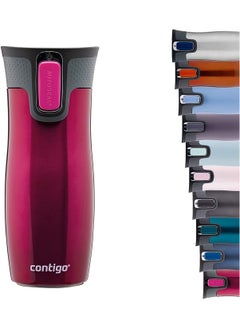 Contigo Contigo West Loop Autoseal Thermal Mug Stainless Steel Insulated Mug Coffee Mug To Go BPA free leak proof travel mug with easy-clean lid keeps drinks hot for up to 5h 470 ml  - Image 1