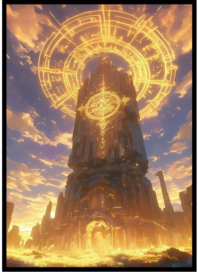 Kiiransr MTG Card Sleeves - Plains - Utility Lands Series - Ultra Clear Front & Matte Finish Back, 100 Count Standard Size Matte Art Sleeve for Magic The Gathering - Image 1