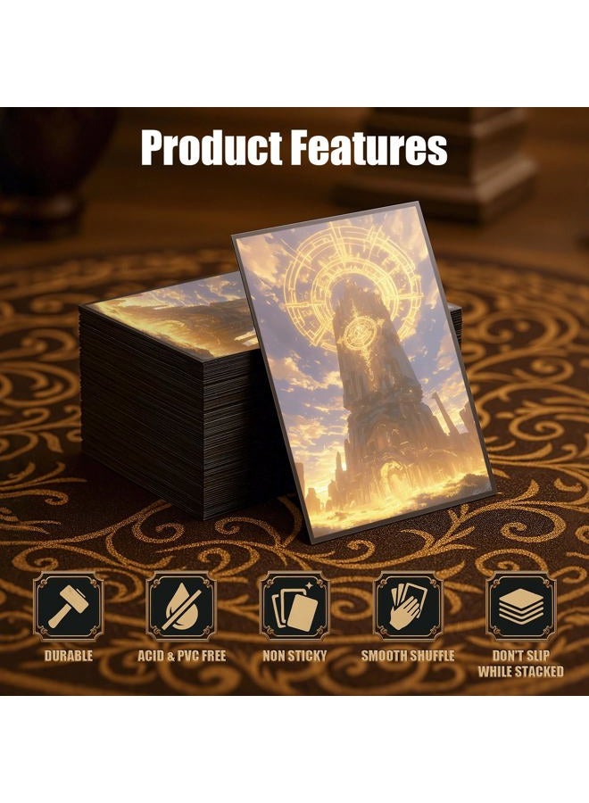 Kiiransr MTG Card Sleeves - Plains - Utility Lands Series - Ultra Clear Front & Matte Finish Back, 100 Count Standard Size Matte Art Sleeve for Magic The Gathering - Image 5