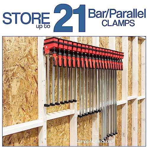 Fulton Woodworking Tools Bar/Parallel Clamp Modular Clamp Rack •Easy and Quick to Align •Pre-Drilled 16 inch on Center •3 Pack - Image 5