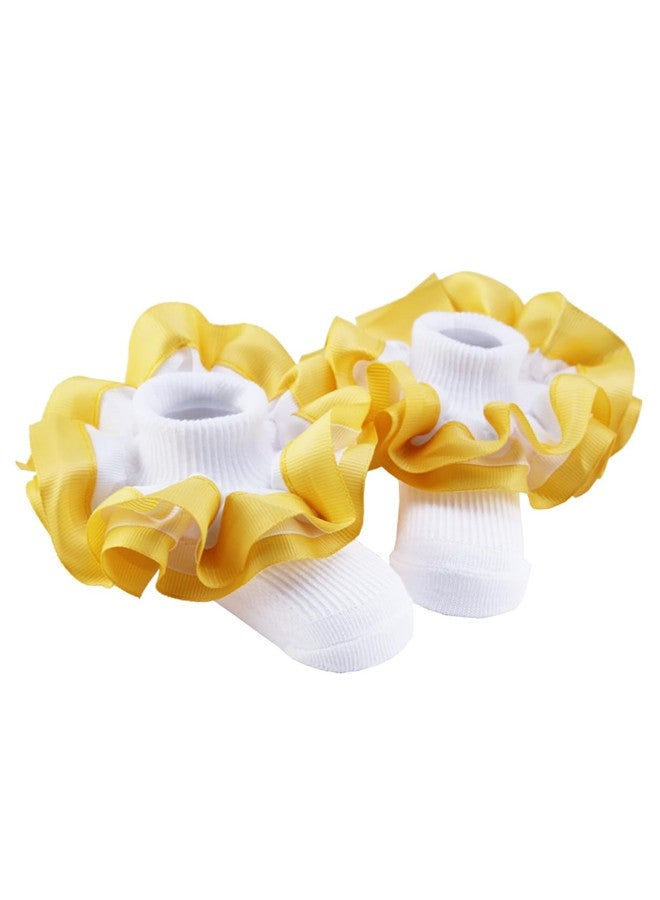 PrinceSasa Princess Party Ruffle Colorful Lace Infant Newborn Baby Little Girl Sock (Pack of 2),3FPB2S2,size 12-24 Months(2Y) - Image 4