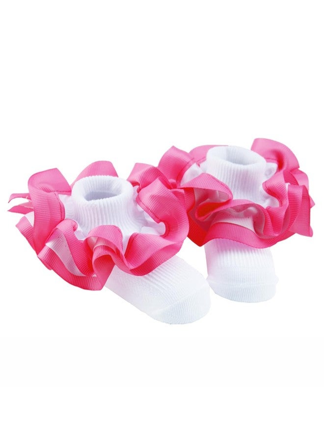 PrinceSasa Princess Party Ruffle Colorful Lace Infant Newborn Baby Little Girl Sock (Pack of 2),3FPB2S2,size 12-24 Months(2Y) - Image 5