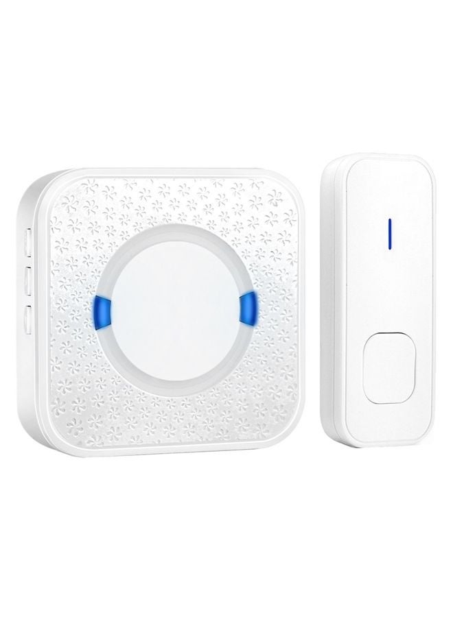 جهاز استقبال جرس باب واي فاي P6-B مع مستوى صوت 110 ديسيبل، مقاوم للماء بمعيار IP55 واستهلاك منخفض للطاقة، يحتوي على 53 خيار موسيقي، مسافة استقبال: 300 متر (باللون الأبيض) - Image 1